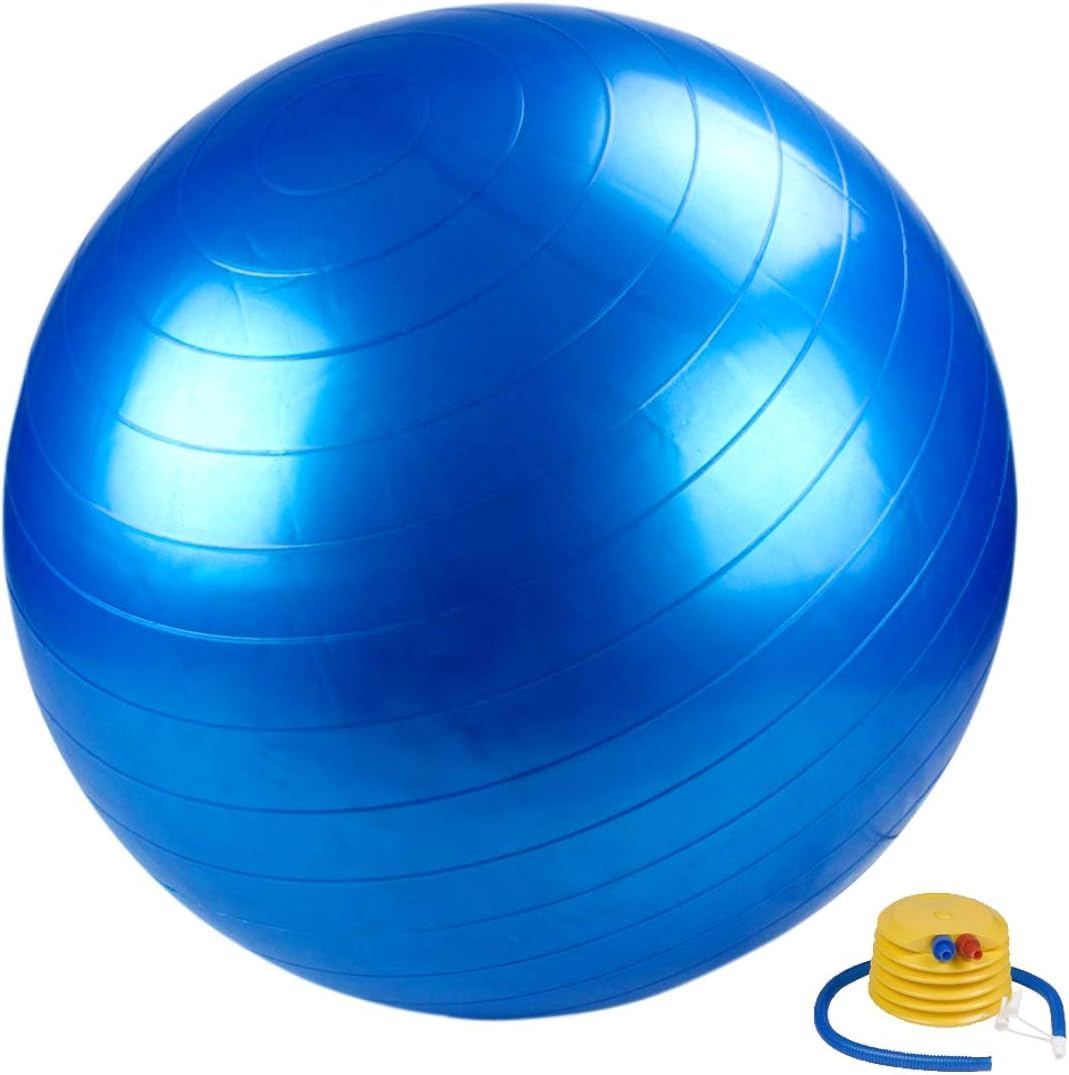 ONEX Pregnancy Ball, exercise ball, yoga ball, birthing ball, birthing ball, Pilate Balance Balls with Pump, Anti-Slip & Anti-Burst,Fitness, Physical Therapy, Gym Office and Home Exercise (BLUE)