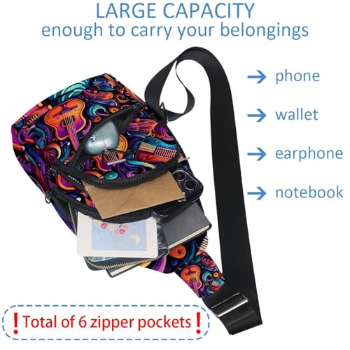 Mochila sling para evitar rebotes al correr con correa ajustable multicolor 5