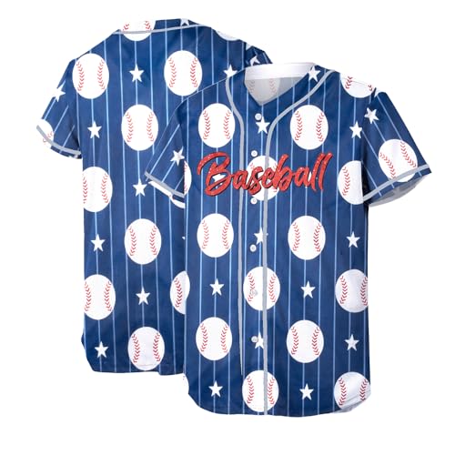 Image of Baseball Shirt Women Baseball Jersey Graphic Button Down Shirt Game Day Short Sleeve Tops