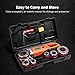 Goplus Portable Electric Pipe Threader, Hand Held Threading Machine w/Carrying Case, 6 Dies 1/2