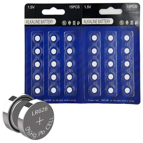 youchen 30 Pack AG4 LR626 Alkaline Button Battery LR66 SR626