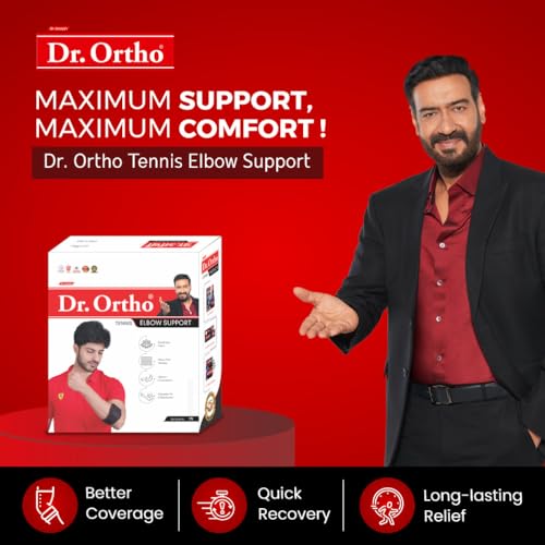 Image of Dr.Ortho Tennis Elbow Support for Gym, Support Band with Compression Pad and Elbow Strap Wrap for Sports - For Men & Women
