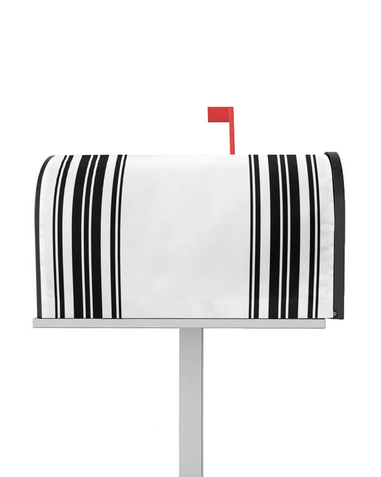 JasmineM Black White Stripes Mailbox Covers Magnetic Standard Size 21