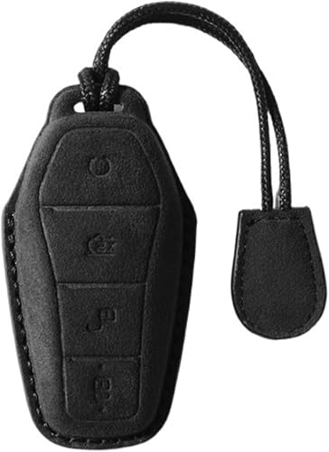 Miniatura 5 de Compatible con BYD SongPlus DOLPHIN Tang Dmi Han EV Qin Yuan Pro E9 Funda protectora de alta calidad para llave de coche Alcantara (color  B2)