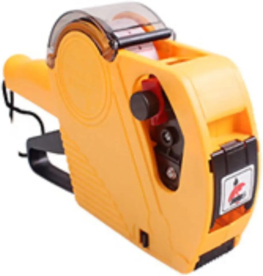 Etiquetadora Rotuladora De Preço Manual MAIS Refil Com Etiquetas De Preços 8 Dígitos Diversos Caracteres Códigos Datas Fácil Manuseio Portátil PREMIUM ONYK (AMARELO)