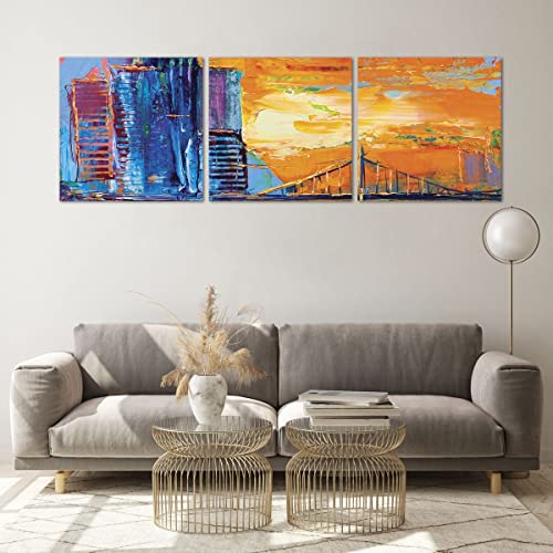 Image tableau en verre decoration murale chambre triptyque 3 parties