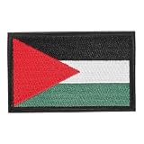 POPETPOP Parche de Insignia de Bandera de Palestina para Mochilas y Ropa, Bordado en Poliéster, Versátil y Adaptable para Accesorios y Brazaletes