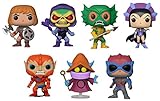  FunkoPOP Masters Of The Universe: Battle armor He-Man + Battle armor Skeletor + Merman + Evil-Lyn + Beast Man + Orko + Stratos – Cartoon Vinyl 7 Figure Bundle Set NEW
