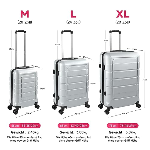 HL Gepäck-Set, 6-teilig, In Violett – Modern, Leicht & Mit TSA-Schloss