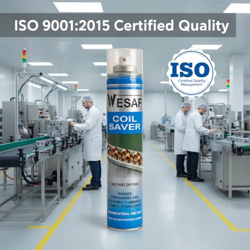 Image of Wesaf AC Coil Coating Spray 300g | Coil Saver Spray | Anti-Rust and Anti-Corrosion Protector for Condenser and Evaporator Coils, Fast Drying, Leak Proof (Transparent)