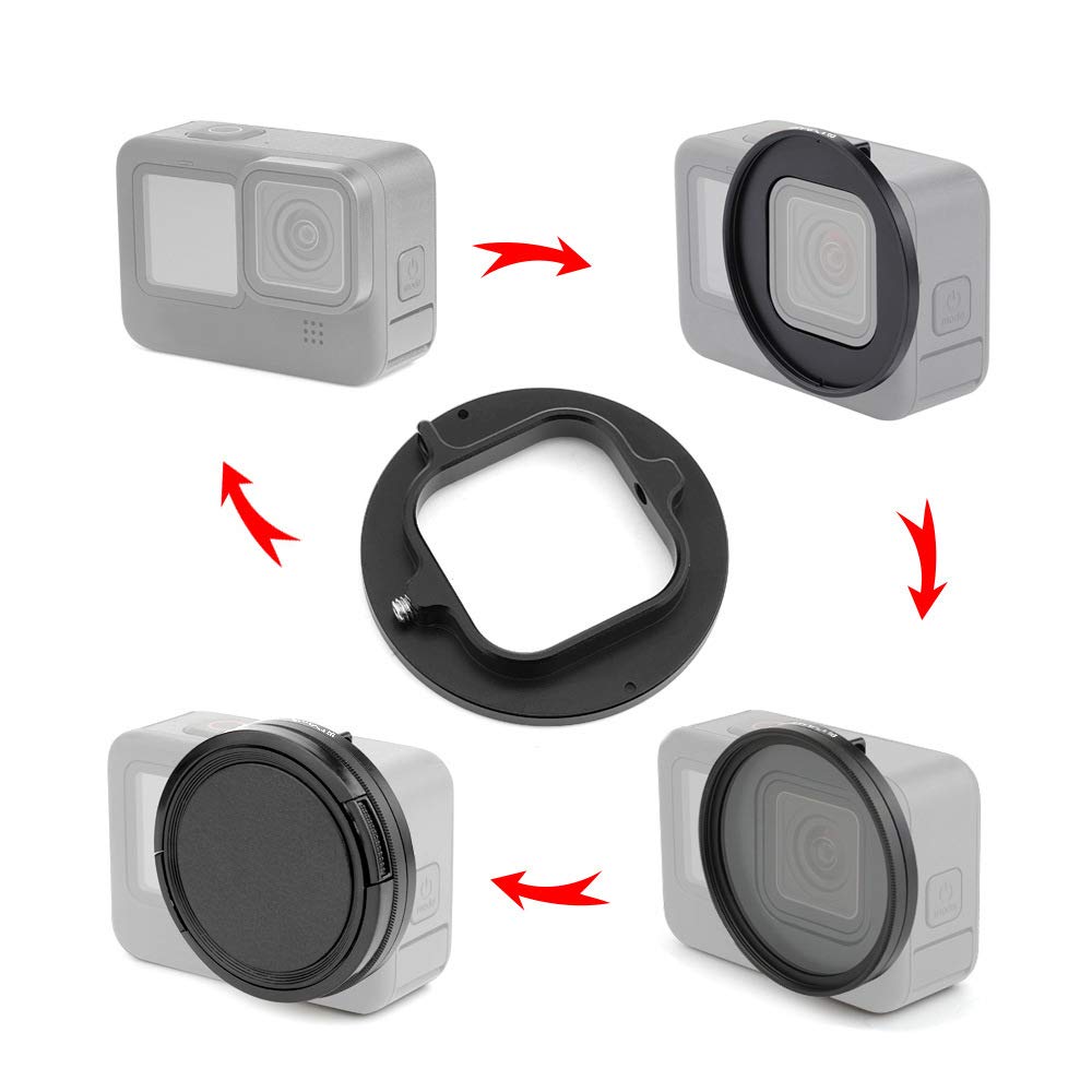 Amazon | Kiowon GoPro HERO 12 HERO 11 HERO 10 HERO 9 対応 52mm 