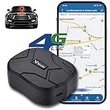 4G LTE GPS Tracker, Real Time Tracking Anti Theft Tracker 10000mAh 80 Days Standby Rechargable Car GPS Tracker with Free APP, Magnetic Waterproof Tracking Device 4G TK905B Global Coverage