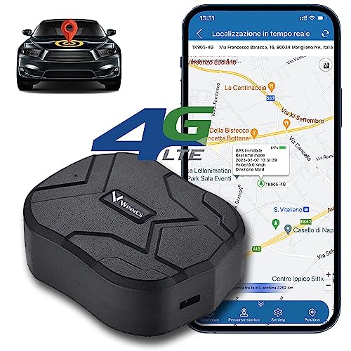 4G LTE GPS Tracker, Real Time Tracking Anti Theft Tracker 10000mAh 80 Days Standby Rechargable Car GPS Tracker with Free APP, Magnetic Waterproof Tracking Device 4G TK905B Global Coverage