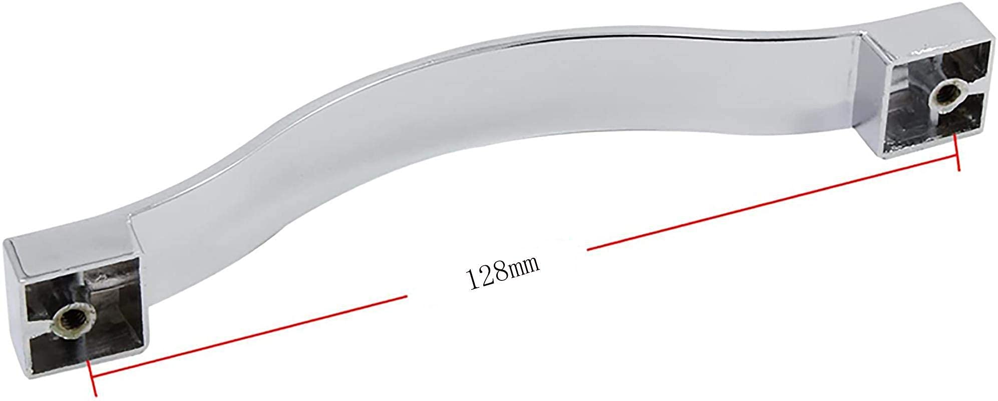 Kristall-Schubladenknöpfe im Europa-Stil, Zine-Legierung, Möbel-Türgriff für Kommode, Schrank, Schrank, Küche, 6er-Set (128 mm, schwarz)