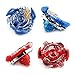 BRUST_BLADE TY 2 Piezas Metal Fusion Juguete de Peonza de Batalla con Lanzador Gyro Burst de Fusión Metal 4D Lucha Maestro con Disco de Giro Rojo