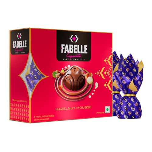 Image of Fabelle Hazelnut Truffles, Handcrafted Chocolate Truffles Inspired by Classic Desserts, Assorted Luxury Chocolates Gift pack - 3 pcs, 34.5g