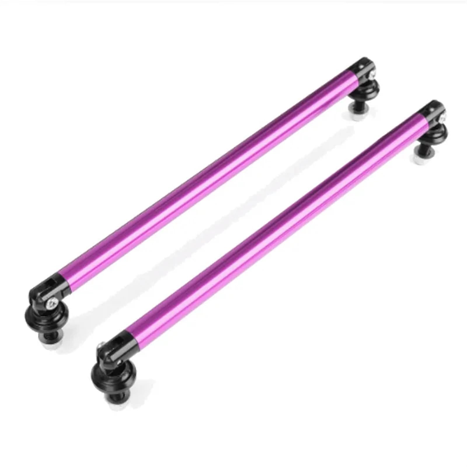 100mm 150mm 200mm Einstellbare Racing Frontschürze Lip Splitter Strut Spurstange Bar Unterstützung Kit Auto Styling 2Pcs(15cm Purple)