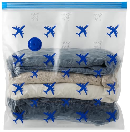 Image of Lavatelli Vacuum Bags for travelling, Set of 2 - 40x45 cm | Compress Clothes for IndiGo, SpiceJet & Air India Express Cabin Bag, Festival & Business Trip Packing | Electric Pump Compatible Accessories
