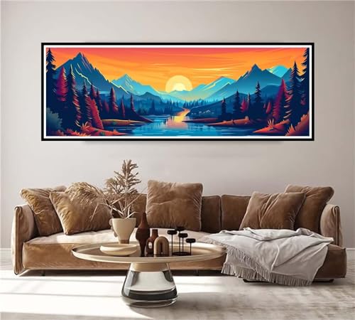Peinture diamant kit complet pour s'évader devant un coucher de soleil lumineux