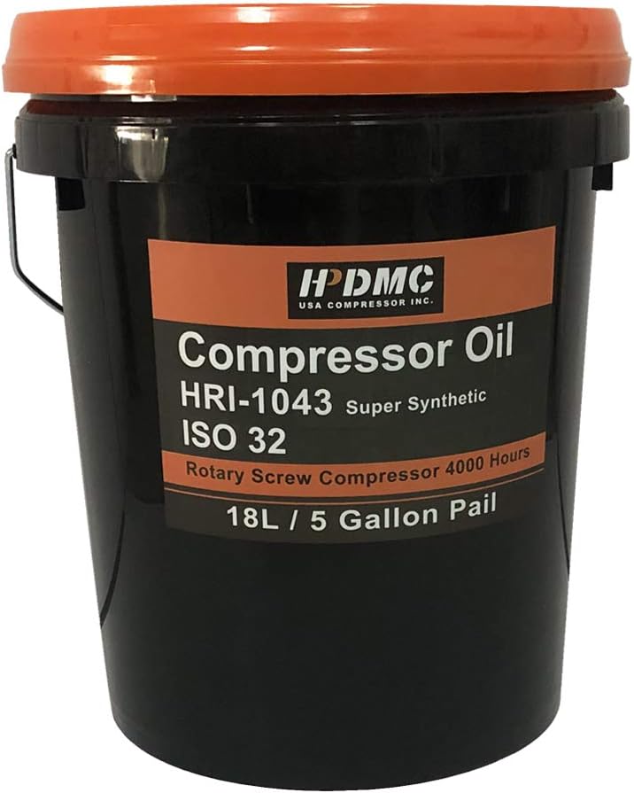 ISO 32 Grade Synthetic Based Compressor Lubricant Standard 4000 Hour Rotary Screw Air Compressor Lubricating Oil 5 Gallon Pail Extended Life Oils
