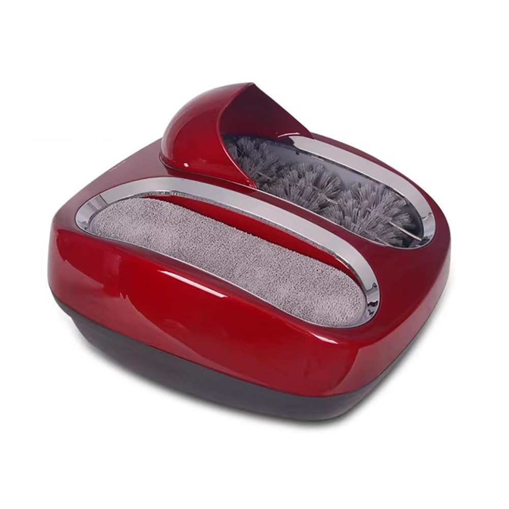 Aserzenith Red Intelligent Shoe Sole Cleaning Machine, Household Electric Shoe Cleaning Equipment, Automatic Sensor Shoe Polishing Machine, Shoe Polishing And Cleaning Kit