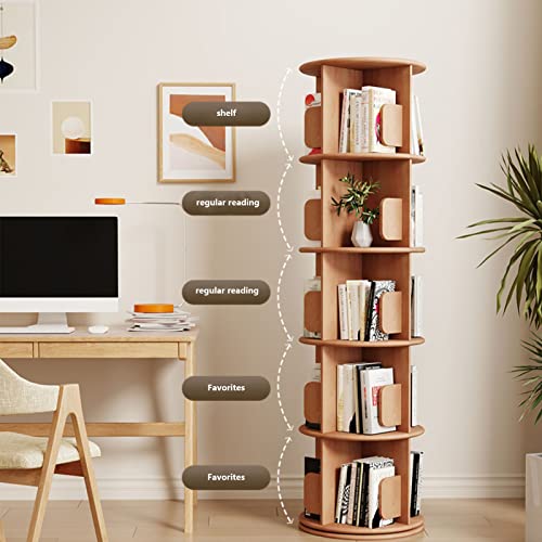 Sxfywym Rotating Bookshelf Floor Standing Bookcase 360 Degree Rotating Multifunctional Bookcase, Stackable Bookshelf Organizer, Display Cabinet For Office Home Living Room Study #TOP6