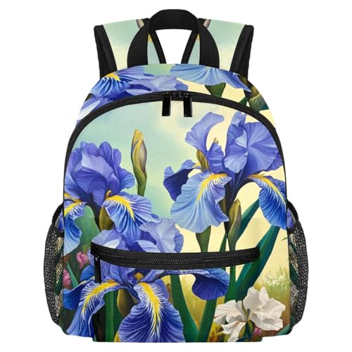Sac à dos enfant violet en toile artistique robuste pour petite fille