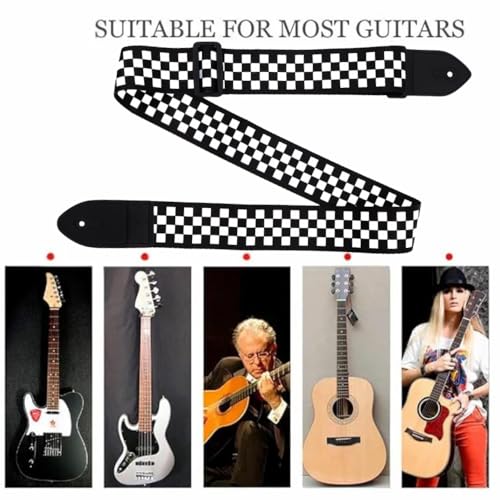 Image of DEVICE OF URBAN INFOTECH Guitar Strap Belt for Acoustic & Electric Guitar Adjustable Buckle Guitar Strap Modern Design Guitar Belt For Acoustic /Bass /Electric Guitars