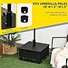 Outsunny 2-in-1 Outdoor Umbrella Base, Planter Box with Drain Hole, 175 lbs. Capacity Heavy Duty Fillable Patio Umbrella Stand Table with Wheels and Handles for Deck, Poolside, Black