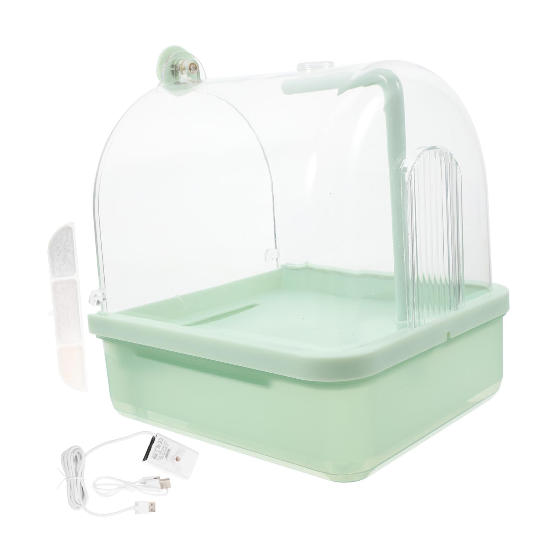 Mipcase Vasca da Bagno per Uccelli da Vasca da Bagno per Uccelli Pappagallo Conuro Vasca da Bagno per Uccelli Automatica Vasca Staccabile per Piccoli Uccelli