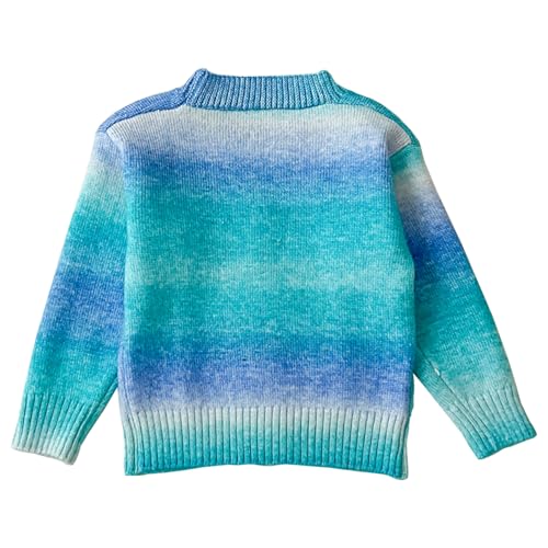 Toddler Girls Cardigan Sweater Button Knit Sweater Kids Rainbow Colors Coat Size 2-7T2