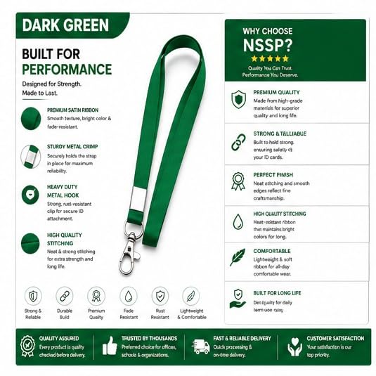 Image of 24mm or 1 inch thick Lanyards with Badge Clip