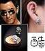 Skull Stainless Steel Fashion Cubic Zirconia Skull Stud Earrings