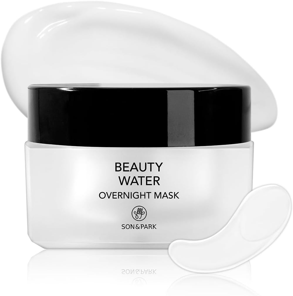SON&PARKOvernight Sleeping Cream Hydration Balm Mask with Rose Water Beauty water & BHA Complex, Essential Oil [Lavender, Lemon] to Hydrate, Boost Skin Barrier, and Calming Break Out