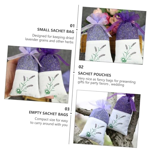 Bolsita de yute para especias lavanda 12 unidades miniatura 5