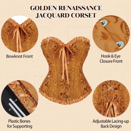 Image of frawirshau Women's Overbust Costume Corset Renaissance Victorian