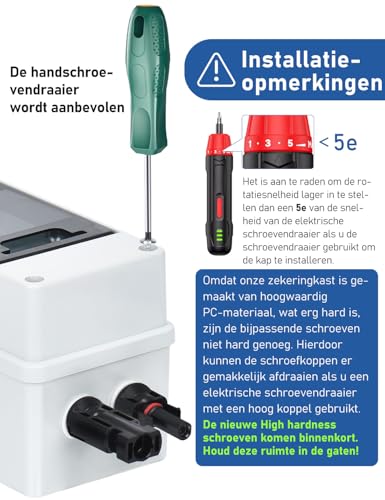 DC Trennschalter PV Anlage Leitungsschutzschalter Sicherungsautomat 2 Polig 10A 12V (12V-400V) Mit Kabel Solarstecker IP65 Wasserdicht Gehäuse (10A)