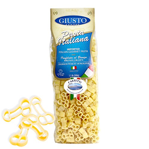 Giusto Sapore Italian Pasta - 454g - 1 Pack - Premium Organic Bronze Drawn Durum Wheat Semolina Gourmet Pasta Brand - Imported from Italy and Family Owned (Cazzetti)