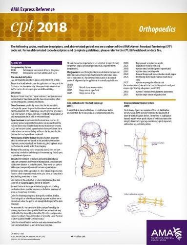 Amazon.com: CPT 2018 Express Reference Coding Card - Orthopaedics ...