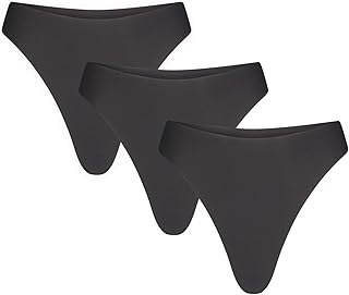 NEGATIVE Underwear – Base High Thong – No Show Thongs For Women - 3 Pack