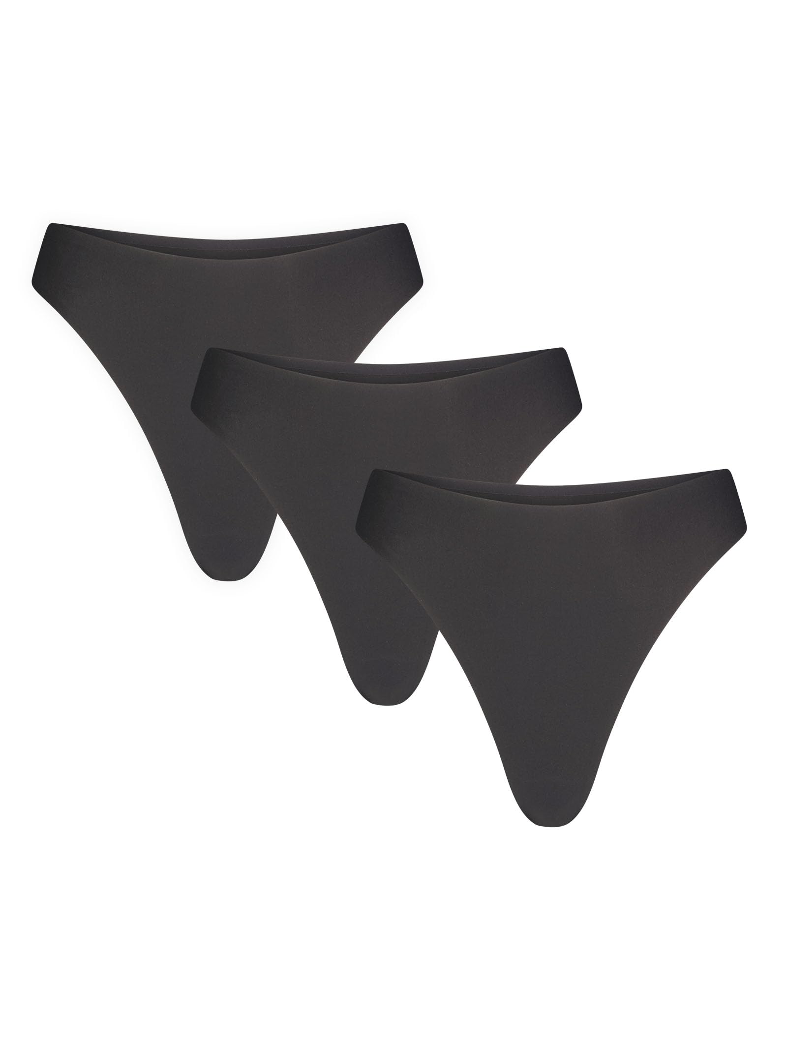 Negative Underwear Base High Thong No Show Thongs For Women - 3 Pack