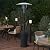Flash Furniture Sol Patio Outdoor Heating-Black Stainless Steel 40,000 BTU Propane Heater with Wheels for Commercial & Residential Use-7.5 Feet Tall