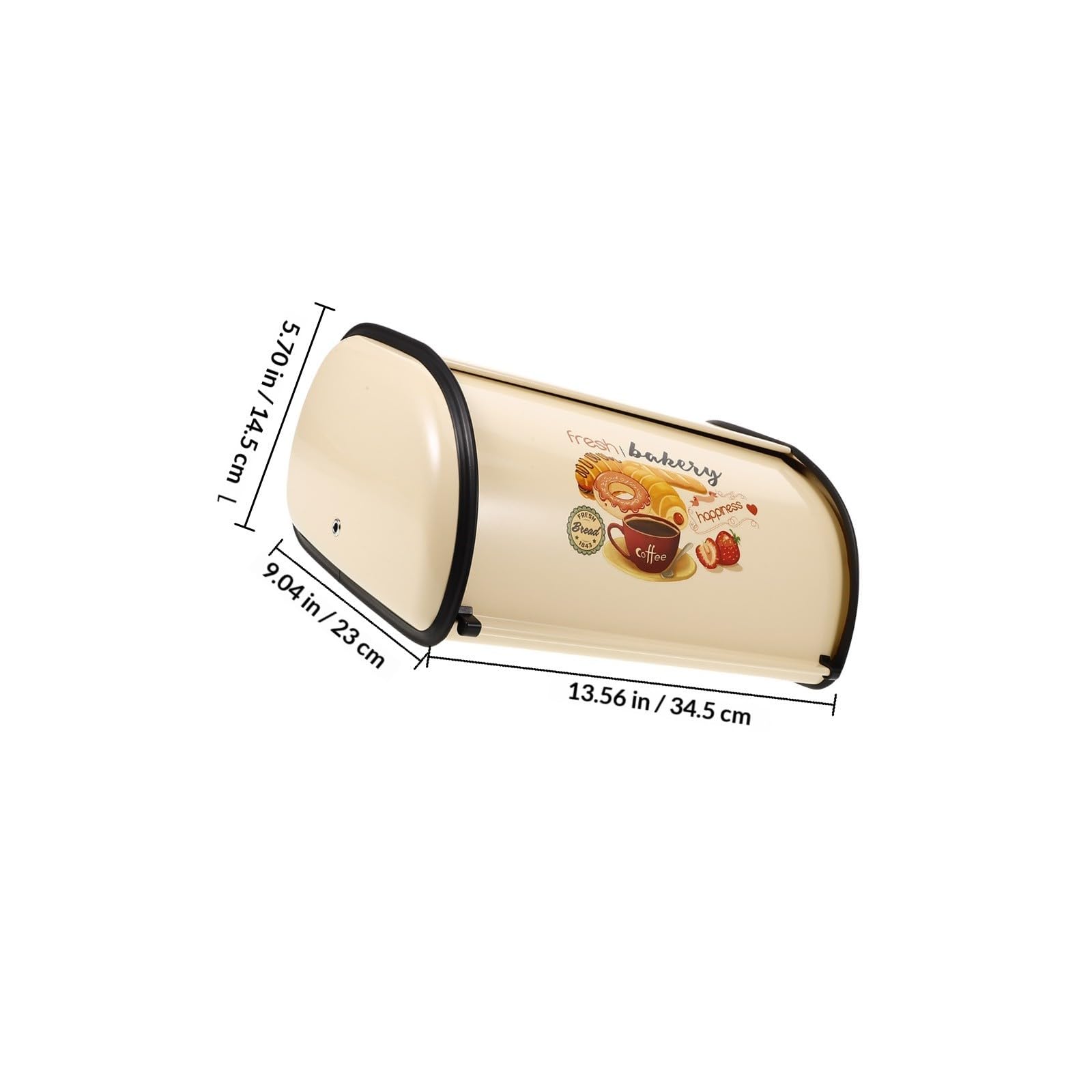 USHOBE Scatola di Pane da Tavolo in Ferro Oro Stile Vintage