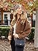 PRETTYGARDEN Women 2024 Fall Winter Fleece Jacket Long Sleeve Casual Button Fuzzy Sherpa Cropped Coats Outerwear with Pockets(Brown,Large)