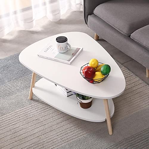 Table de salon canapé sofa table d'appoint ovale - 7