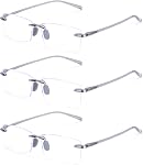 TERAISE Rimless Reading Glasses Comfortable Lightweight Frameless Reader Men Women Blue Light Blocking Computer Eyeglasses