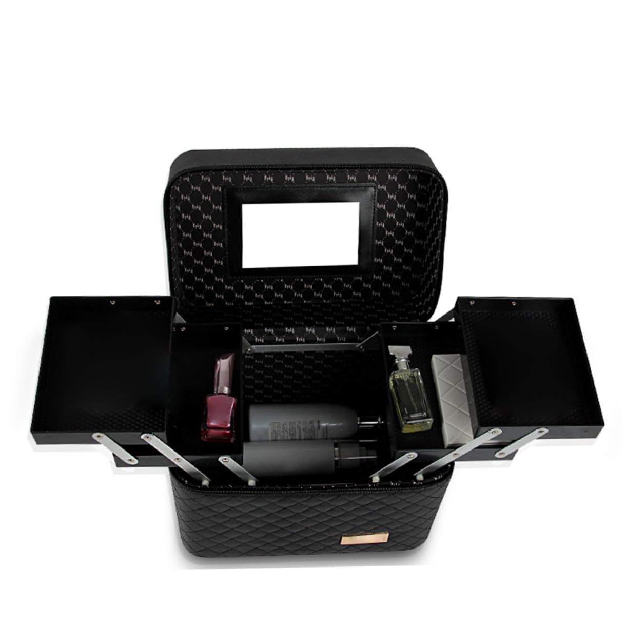 FOMIYES 2couche Organisateur Maquillage Voyage Compartiments Pochette Rangement Cosmétiques Portable Trousse Maquillage Transportable