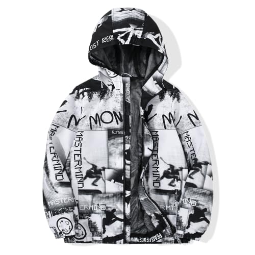 Image of SUNDAY ROSE Boys Windbreaker Jacket Hooded Lightweight Windroof Water-resistant Outdoor Coats for Kids