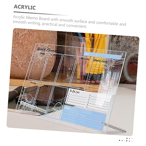 Tableau blanc acrylique effaçable bureau agenda mémo maison plexiglas - 6