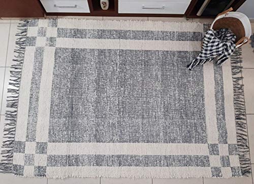 Tapete para Sala Cru e Chumbo 1.50x2.00 Felpudo